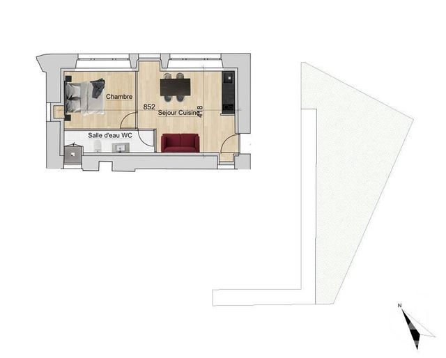 Appartement F2 à vendre - 2 pièces - 31,16 m2 - Vinzier - 74 - RHONE-ALPES